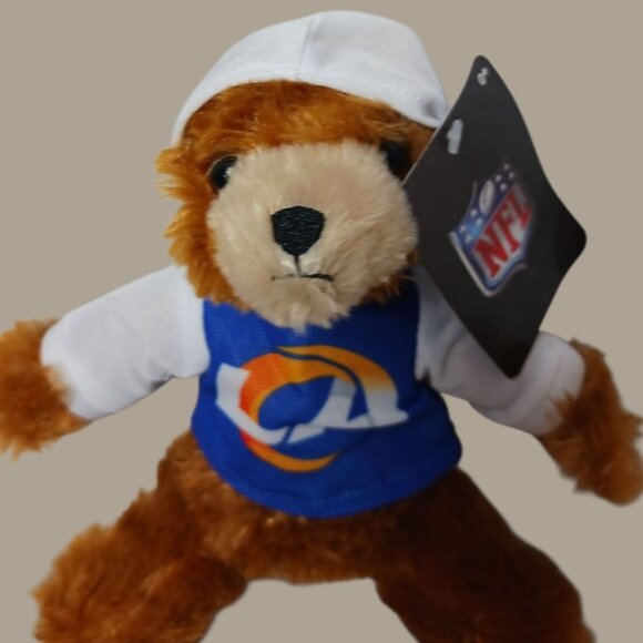 Good Stuff Los Angeles Rams NFL Plush Teddy Bear With Hoodie Brown/Blue "12" - Picture 3 of 11